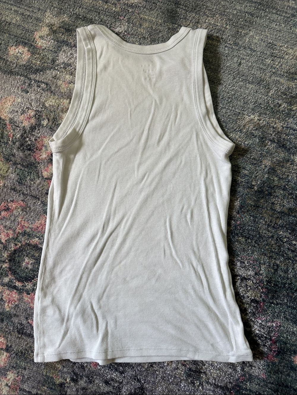 A New Day Basic White Ribbed High Neck Tank Top - Great Condition Medium! - Picture 3 of 3